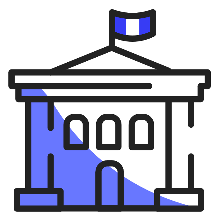 picto mairie bleu sombre