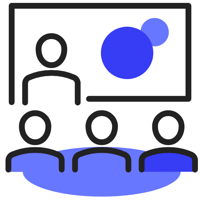 picto presentation bleu sombre