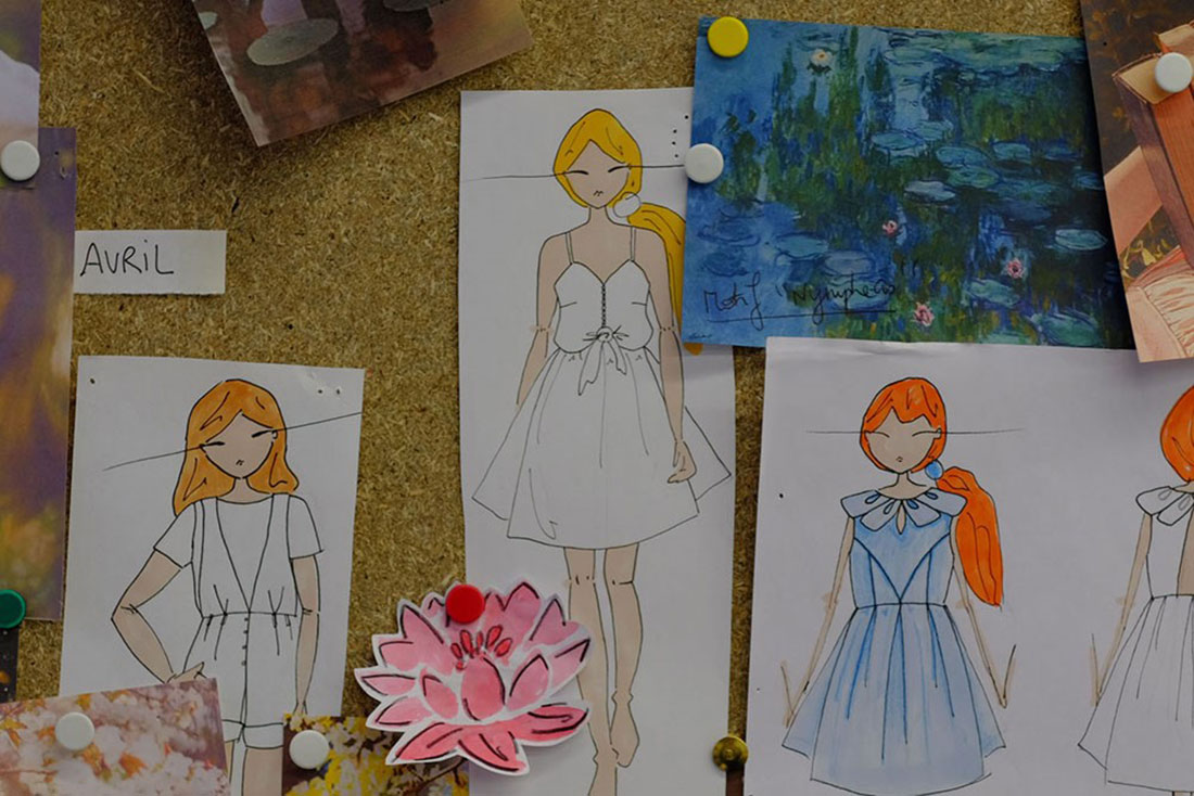 atelier unes croquis de mode